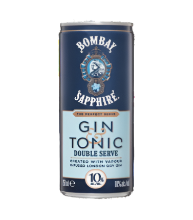 Bombay Sapphire Gin & Tonic Double Serve 250Ml - Pack Of 24