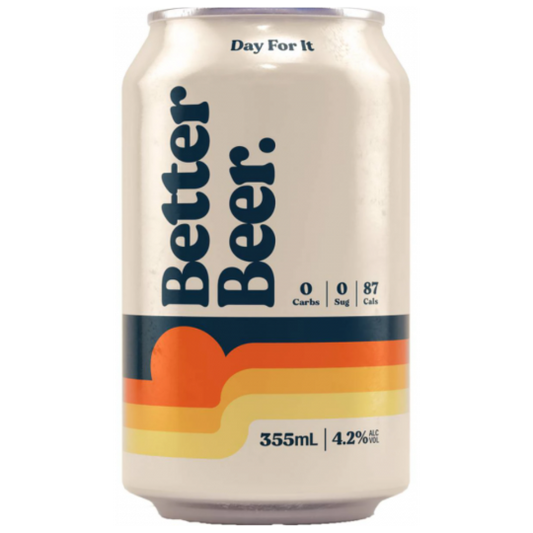 Better Beer Zero Carb Lager Can 355ml- 24 Pack