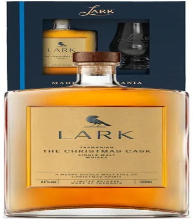 Lark Distillery Christmas Cask With Glencairn Glass Giftbox 100Ml