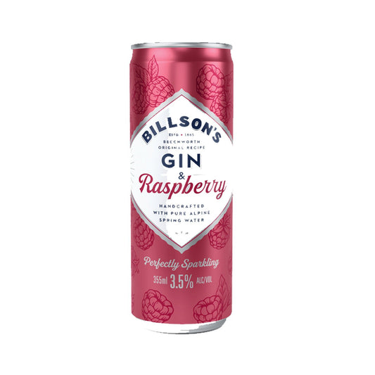 Billson's Gin & Raspberry Can 355mL - Pack of 24