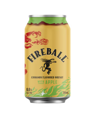 Fireball Cinnamon Whisky With Apple Cans 355mL 16 pack