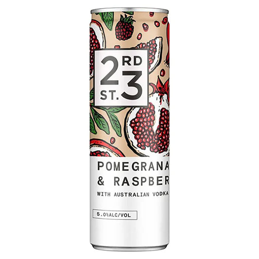 23Rd Street Pomegranate & Raspberry Vodka Can 300Ml - Pack Of 24