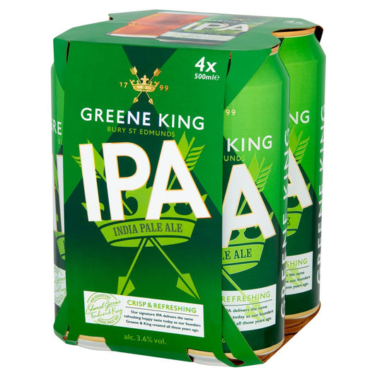 Greene King IPA / 500ml 4pk Can / 24 Case