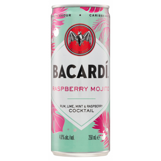 Bacardi Raspberry Mojito 250ml - 24 Pack