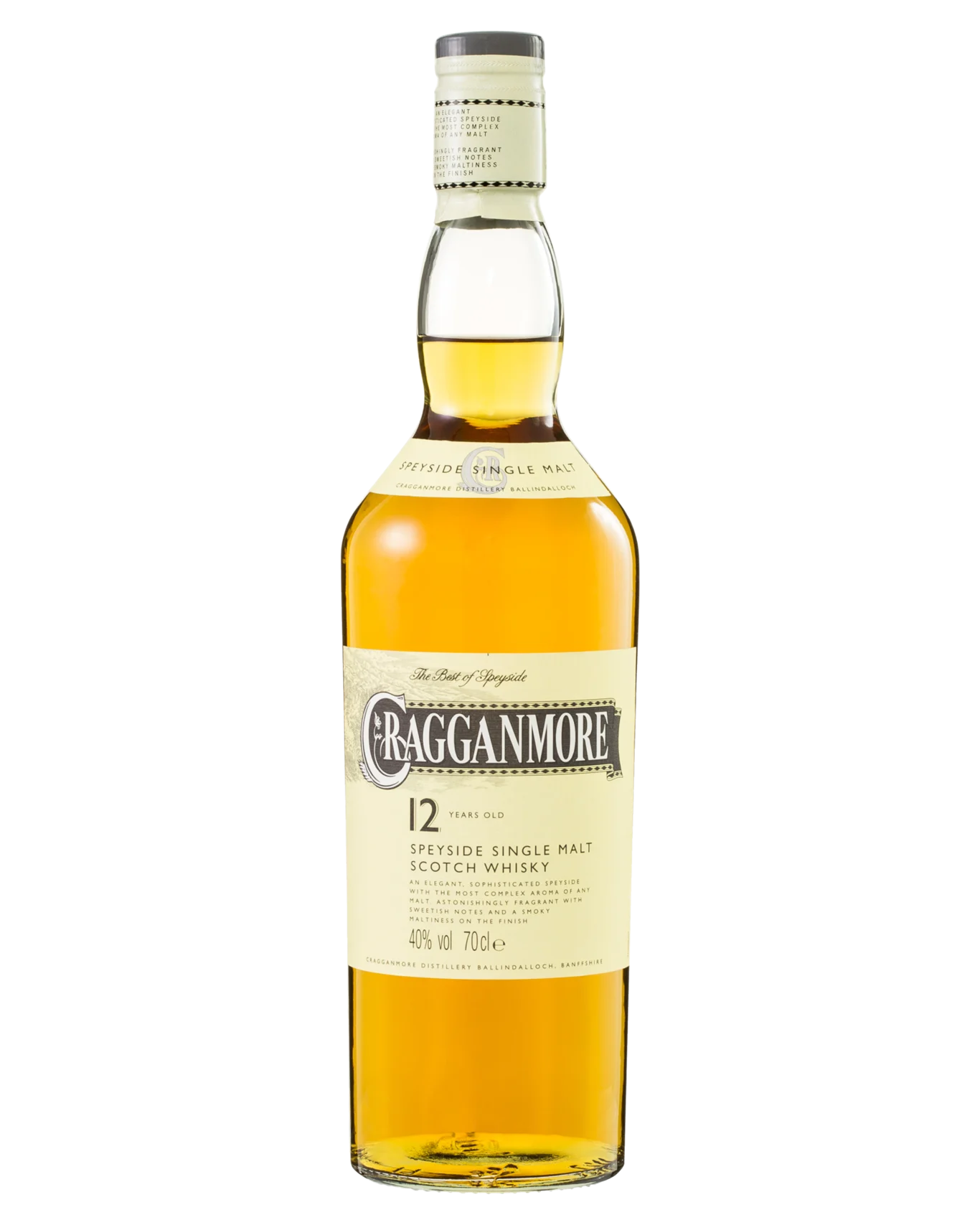 Cragganmore 12 Year Old Speyside Single Malt Scotch Whisky 700mL