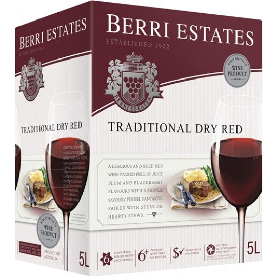 Berri Traditional Dry Red Cask 5L