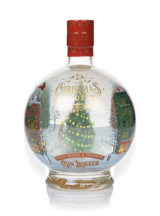 Christmas Snow Globe Light Up Spiced Orange & Cranberry Gin Liqueur 700Ml