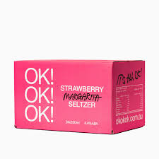 Ok! Strawberry Margarita Seltzer 330Ml - Pack Of 24