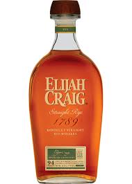 Elijah Craig Straight Rye Whiskey 750ml