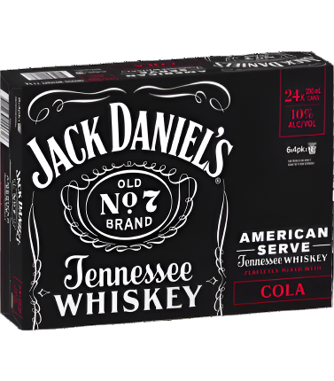 Jack Daniels Americans Serve & Cola 250Ml - Pack Of 24