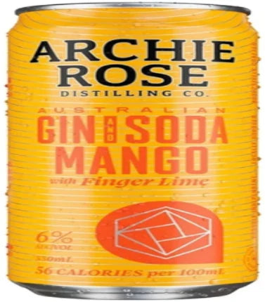 Archie Rose Straight Dry Gin & Mango Soda With Finger Lime 330ml